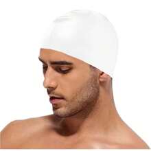 1 pièce - Bonnet de bain en silicone convenant aux hommes et aux femmes, adultes, énergique et léger, antidérapant, facile à mettre et à enlever, protégeant les cheveux