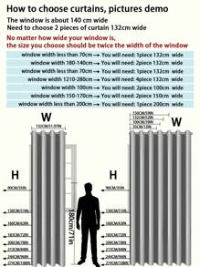 1pc Multi-Color Lace Curtain, Decorative Window Screen Voile For Living Room Bedroom, Semi-Transparent Personalized Decor Hanging Curtain