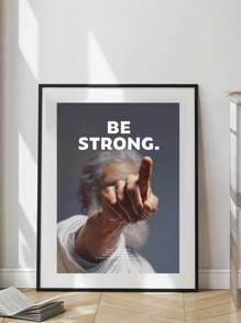 现代艺术约书亚记 1:9 基督教海报，宗教艺术“我没有命令你吗？要坚强勇敢。不要害怕。时尚墙壁艺术装饰适用于客厅和卧室，适用于宿舍、公寓、卧室、客厅、现代家居装饰，无框架 - 彩色 - 查看 9