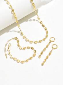 1 Set Vintage Metallic Tassel Linked Elegant Jewelry Set, Suitable For Matching Spring And Summer Outfits