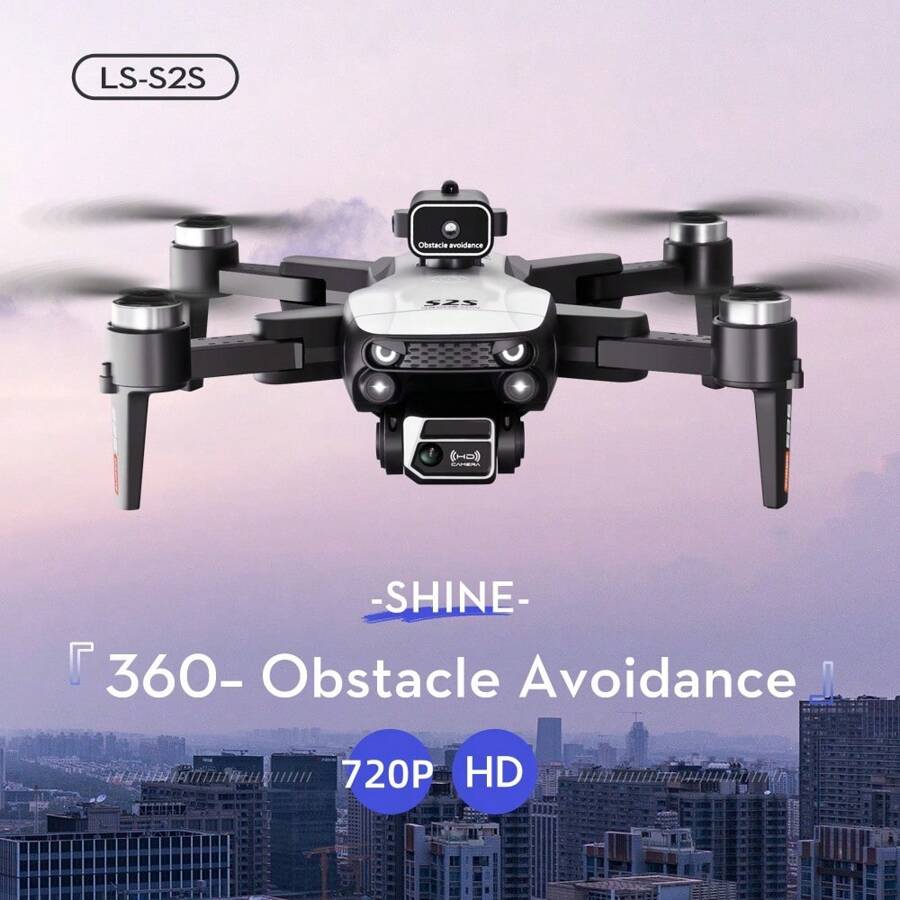 S2S 无人机双摄像头，长续航摄像头无人机，无人机飞行与 S2S WiFi FPV 双折叠遥控四轴飞行器高度框架，遥控新手男士礼物室内和室外实惠无人机
