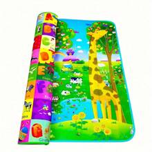 180cm X 200cm Thin Children's Play Mat, High-Density EVA Foam, Double-Sided Foldable, Waterproof & Anti-Slip Design, Perfect For Baby Play And Home Decor