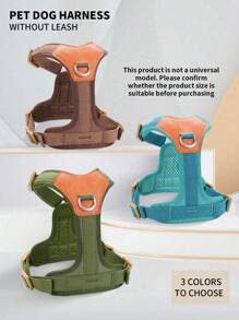 1 pieza Arnés retro para perros, con cinta ajustable y de alta calidad, malla transpirable que hace que su perro se sienta cómodo en todo momento. - Multicolor - Ver 3