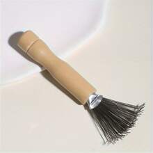 1 件装木柄气垫毛发清洁器，带不锈钢齿 - 便携式气垫梳清洁工具，有效去除灰尘和绒毛，适合家庭使用，清洁刷 - 彩色 - 查看 5