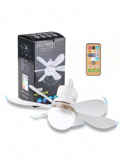 Ventilador De Techo Con Luz Led + Mando A Distancia 42 Cm