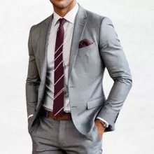 Men's Slim Fit Formal Suit – Sophisticated Design & Slim Fit - View 7