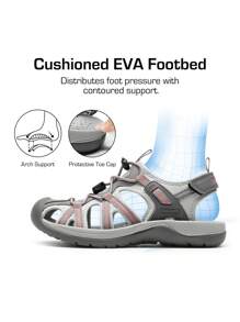 Women's Hiking Sandals Adventurous Summer Sports Shoes Outdoor - Màu Hồng  San hô - Xem 6