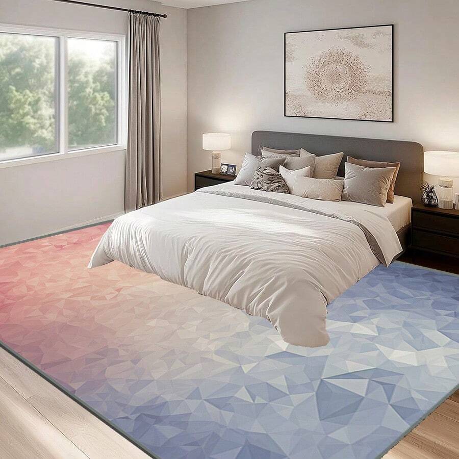 [Crystal Velvet 700g/㎡ Dotted Bottom 5mm Thick] 1 Pc Bohemian Style Area Rug, Solid Color Carpet, Soft Non-Slip Washable Rug For Indoor Outdoor Living Room Bedroom Kitchen Office Home Decor Corridor Runner Back To School