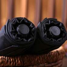 New Auto Open/Close Crook Handle Umbrella, Black Windproof And Waterproof Design, Lightweight And Durable For Business & Casual Use