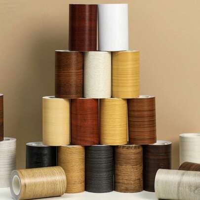 1 件 10 米/393 英寸逼真木纹纹理胶带，防水修复贴纸，适用于地板、家具、踢脚板、门框、窗台