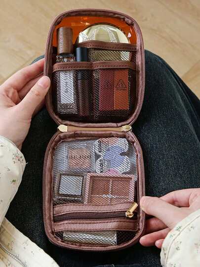 1 pièce Sac cosmétique Sac de rangement portable grande capacité pour femmes. Nouveau sac de toilette de haute qualité pour voyage d'affaires, produits de soins de la peau, accessoires de voyage essentiels pour les vacances