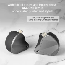 Keephifi AGA ONE Audiophile In Ear Monitor, 10MM Dual Cavity Dual Magnetic DD In Ear Headphones Wired Earbuds, Stereo IEM Earbuds CNC Sand Blasting Cover With 2Pin-C Cable For Singers - 黑色 - 查看 10