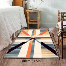 Bohemian Style Solid-Color Area Rug, 700g/Sq.M Crystal Velvet Backing, 5mm Thickness, Soft Anti-Slip Washable Carpet For Living Room, Bedroom, Kitchen, Office, Indoor & Outdoor Use