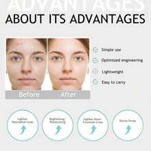 Red Blue Led Light EMS Microcurrent Face Massager Eye Massager For Face Lift Enhanced Absorption Smoother Skin Texture Radiance, Elasticity, Jawline Lift, Skin Tightening, Real Glass Glow Device Skin Care Spa