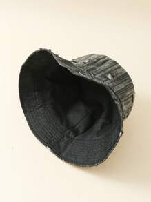 1 件仿旧纯色休闲可爱涤纶防紫外线装饰双面渔夫帽，时尚百搭，适合旅行、通勤、所有季节