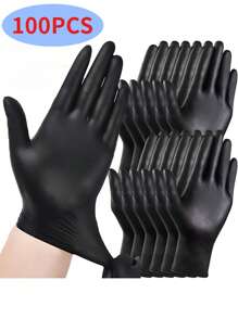 100pcs Vinyl Synthetic Gloves, Latex-Free, Kitchen Inspection Gloves, Thickened Non-Slip Fit Design, Suitable For Cooking And Baking, Food Processing, Household Cleaning - Multicolor - View 12