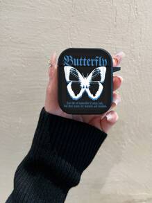 OLISI 蝴蝶幻想蓝牙耳机盒，1 个投影图案时尚休闲斜挎包，教师节、情人节、生日、圣诞节的完美礼物，兼容 Apple Pro/Pro2 防震耳机保护盒，兼容 4 - 黑色 - 查看 12