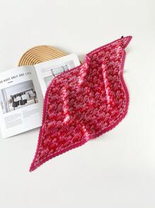 1 件装新款皱褶围巾小方丝巾 70 厘米印花小丝巾，女士新款缎面褶皱围巾