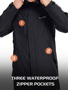 RODEEL Ensemble de veste à capuche et pantalon pour hommes, imperméable, respirant, coupe-vent et léger. Convient pour la randonnée, le cyclisme, la pêche et les activités de plein air