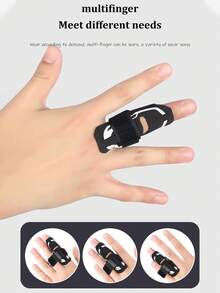 1 واقي إصبع للبسكتبول، واقي إصبع كرة الطائرة ، كم واقي للمفاصل، رباط ضاغط للإبهام، حماية رياضية - الأسود - مشاهدة 4