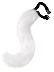 1 pieza Accesorio de cola de zorro/gato peludo unisex para Halloween, accesorio de disfraz y cosplay para fiesta de Halloween