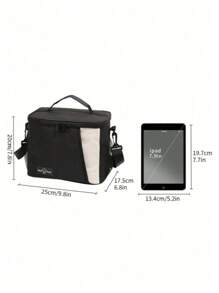 1 pacote de lancheiras isoladas multicoloridas para homens e mulheres - lancheira reutilizável para escritório, trabalho, escola, piquenique, praia - à prova de vazamentos, bolsa para freezer com alça de ombro ajustável, grande capacidade, multifuncional, adequada para atividades ao ar livre, bolsa com blocos de cores, bolsa com blocos de cores, bolsa de duas cores, bolsa para lancheira, recipiente para almoço, piquenique, trabalho, escritório, viagem, acampamento, férias, escola, praia, estudantes para meninos e meninas, trabalhadores, bolsa para piquenique, mulheres