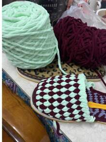 100g/Ball Blended Colorful Dye Ice Strip Line Yarn For Hand-Knit DIY Soft Thickness Wool Thread Blanket Scarf Doll Slippers Crochet Yarn