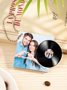 1 pieza Llavero personalizado con NFC con foto, álbum de mini CD personalizado, etiqueta personalizada, llavero de foto personalizado, regalo personalizado para amantes de la música, recuerdos de boda, llavero de amistades, llavero de mini álbum CD personalizado con NFC para reproducir tu canción favorita al instante, regalo de cumpleaños