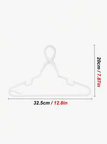 3件装白色PP塑料婴儿儿童衣架创意防风防摔夹式儿童衣架适用于卧室衣柜、阳台晾衣架 - 彩色 - 查看 8