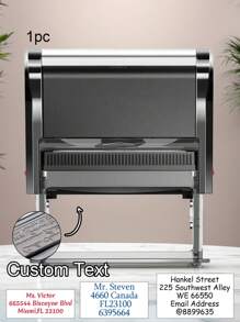 LICVIC 1枚定制文字地址印章，返校用品，个性化Logo自来墨印章，定制橡胶印章，可定制回邮地址印章，多种字体和颜色可选，适用于信封、婚礼、邮寄标签地址、办公用品、周年纪念、生日礼物、乔迁礼物、毕业礼物，送给男士、女士、家人、朋友、员工的理想独特礼物，沙漠秋季舒适风，办公室装饰 - 風格A - 查看 13