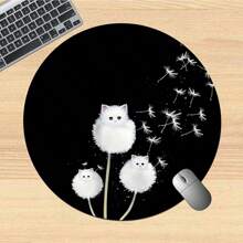 1pc Funny & Cute Mouse Pad, Round Office Desk Mouse Pad With Anti-Slip Rubber Base, Mini Travel Mouse Pad For Laptop, Computer, Home, Office, Study & Gaming, 7.8"*7.8"*0.08" - Multicolor - View 9
