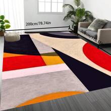 [Plush Velvet 700g/㎡ Latex Backing 5mm Thick] 1pc Bohemian Style Area Rug, Solid Color Carpet, Soft Non-Slip Washable For Living Room Bedroom Kitchen Office, Indoor Outdoor Home Decor Farmhouse Rug, Play Mat Back To School