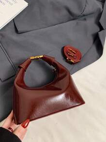 2025 Primavera/Verão Nova Bolsa Retro Vinho Tinto Crossbody, Bolsa de Ombro, Bolsa de Negócios Feminina Casual Moda Diária Bolsa de Viagem, Adequada para Trabalho, Compras, Namoro, Viagem, Com Decoração