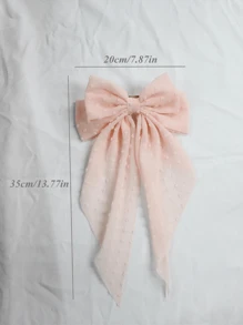 1/2 chiếc nơ trang trí rèm cửa, kẹp tóc nơ lớn, kẹp tóc bằng vải satin lụa cỡ lớn - Nhiều màu - Xem 7