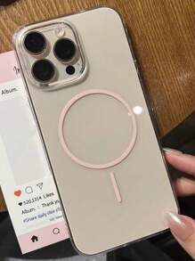 Luxury Transparent Magnetic Wireless Charge Phone Case Compatible With IPhone 16 15 14 13 12 Pro Max Clear Shockproof Hard Cover Waterproof Anti-Fall Scratch Resistant - Clear - View 2