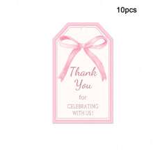 10/20/50pcs Pink Butterfly Thank You Tags , Birthday Party Anniversary Celebration Thank You Tags ,Gift Packaging Decoration ,Wedding Party Invitation Card - Pink - View 8