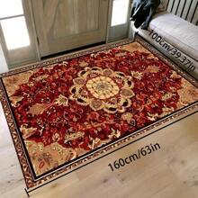 [Crystal Velvet 700g/㎡ Dotted Bottom 5mm Thick] 1 Pc Bohemian Style Area Rug, Solid Color Carpet, Soft Non-Slip Washable Rug For Indoor Outdoor Living Room Bedroom Kitchen Office Home Decor Corridor Runner Back To School