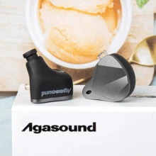 Keephifi AGA ONE Audiophile In Ear Monitor, 10MM Dual Cavity Dual Magnetic DD In Ear Headphones Wired Earbuds, Stereo IEM Earbuds CNC Sand Blasting Cover With 2Pin-C Cable For Singers - 黑色 - 查看 6