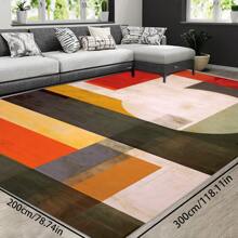 [Plush Velvet 700g/㎡ Latex Backing 5mm Thick] 1pc Bohemian Style Area Rug, Solid Color Carpet, Soft Non-Slip Washable For Living Room Bedroom Kitchen Office, Indoor Outdoor Home Decor Farmhouse Rug, Play Mat Back To School