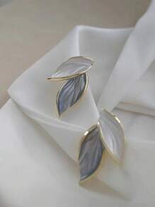 topshiny 1 Pair Stylish Leaf Shaped Earrings, Lightweight Luxury Dangle Earrings, Fashion New Earrings For Women, Match With Daily Outfits And Party Accessories