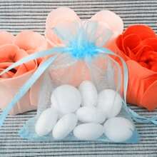 10/50/100pcs Gift Packaging Bags, Multi-Color Organza Candy Bags, Tableware, Size: 7*9CM, Various Holiday Party Packaging Supplies, Festival Home Decor