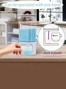 موزع مثبت على الحائط لمنظف الغسيل - تخزين متعدد الاستخدامات لمنشطات رائحة الغسيل مع أكواب مرفقة، أدوات المطبخ، اكسسوارات المطبخ، أدوات المطبخ