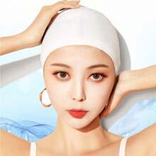 1 pièce - Bonnet de bain en silicone convenant aux hommes et aux femmes, adultes, énergique et léger, antidérapant, facile à mettre et à enlever, protégeant les cheveux