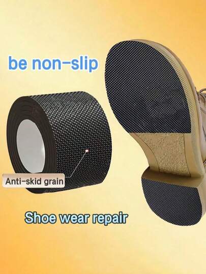 1卷男女通用3毫米厚防滑、耐磨、静音鞋跟垫，适用于高跟鞋、凉鞋、乐福鞋、皮鞋、男女鞋履配件
