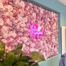 Silk Rose Backdrop Flowers Wall Wedding Customized Flower Wall Panel For Home Decor Backdrops Baby Shower