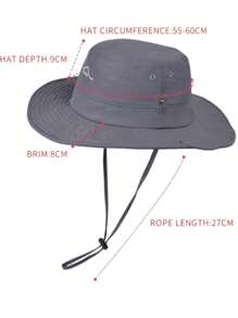 Herren einfarbiger Lässig Nylon UV-Schutz wasserabweisender schnelltrocknender Fischerhut