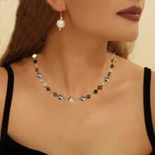 1 pieza Collar con cuentas de ojo de tigre de Maillard, elegante y lujoso, adecuado para eventos formales, reuniones casuales, Día de San Valentín, Día de la Madre, banquetes, fiestas y uso diario. Un regalo refinado para cualquier ocasión., Mamá, Madre, Día de la Madre, Regalo