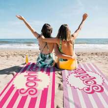 定制沙滩巾，生日泳池派对礼物，送给女儿的生日礼物，个性化生日度假礼物，单人派对礼物，多功能，可调节，可重复使用，装饰性强 - 彩色 - 查看 2