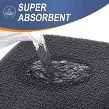 OLANLY Thick Memory Foam Bath Mat Rug 30x20, Extra Soft Absorbent Bathroom Rugs, Quick Dry Bath Mats, Non-Slip, Machine Washable Carpet For Bathroom, Tub And Shower, Home Decor Accessories, Grey - 深灰色 - 查看 4