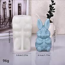 1 件兔子形状 3D 硅胶模具，带花环，可爱的动物设计